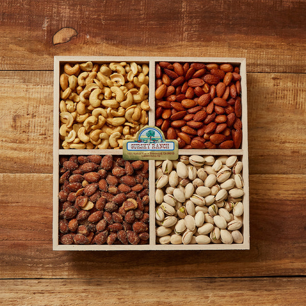 4 Section Wood Nut Tray – Gursky Ranch
